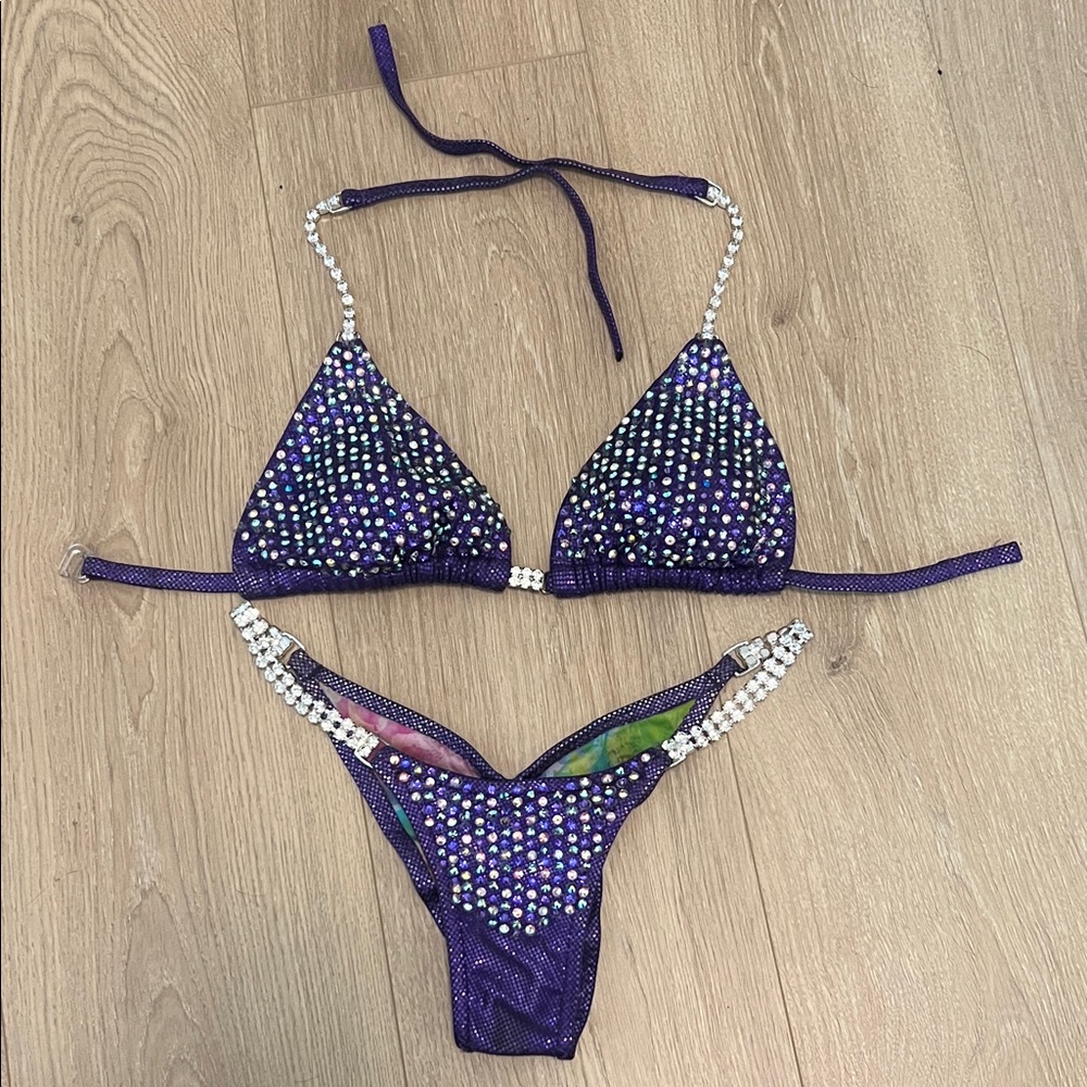 Purple Rhinestone Bikini Set - image 2